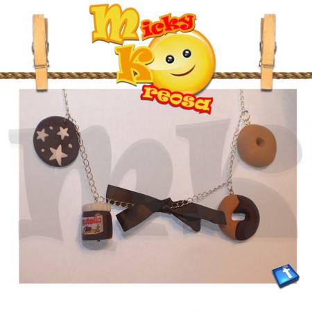 Collana con Pan di stelle, nutella, abbracci e macina!